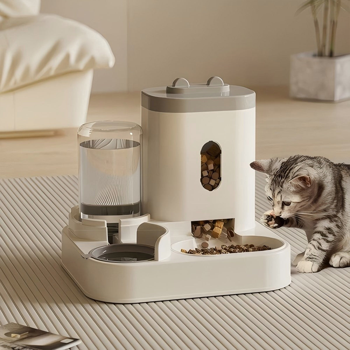 Gravity Pet Feeder with Water Dispenser