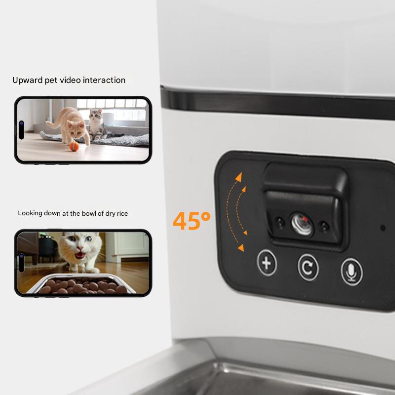 6L Large Capacity Smart Pet Feeder with Video Camera