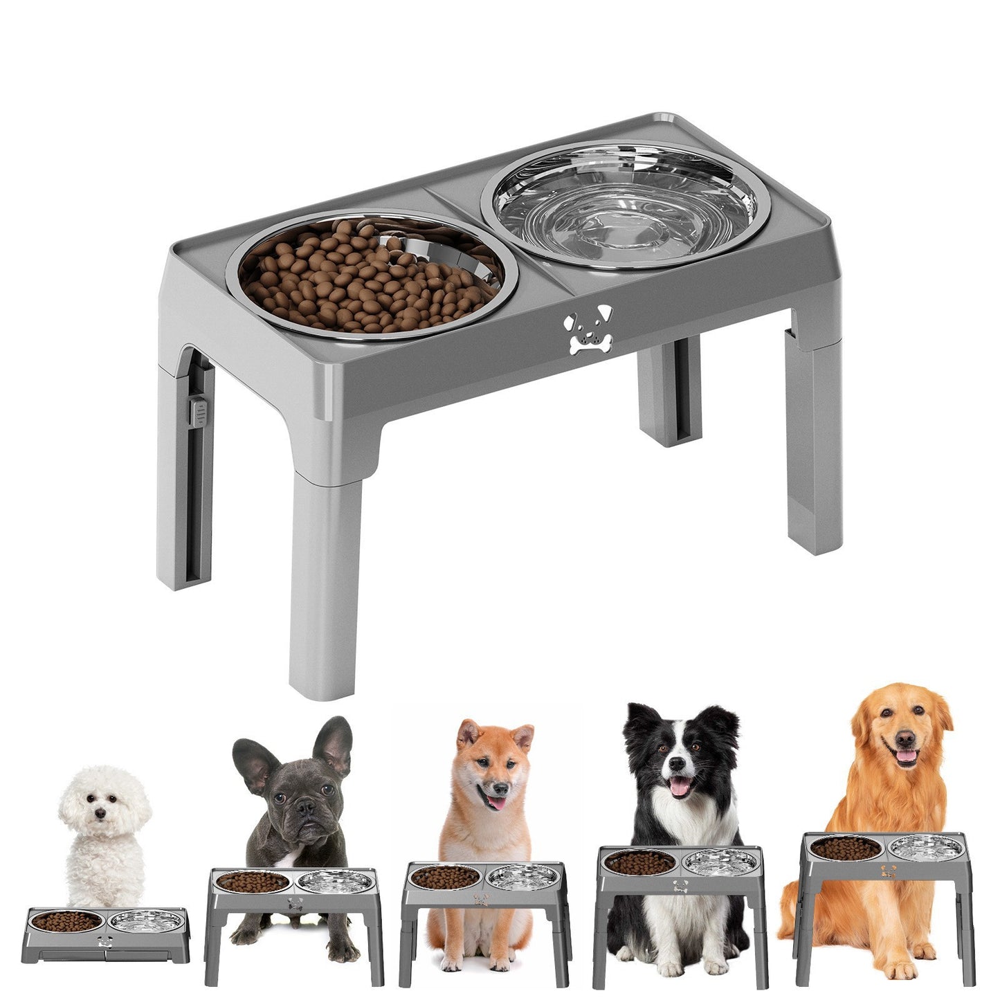 Adjustable Elevated Dog Feeder