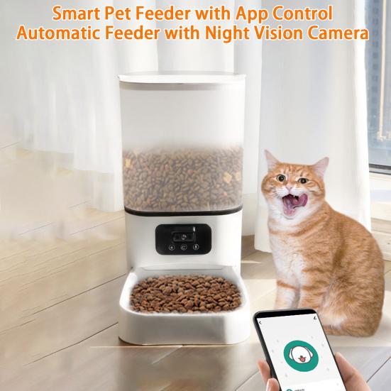 6L Large Capacity Smart Pet Feeder with Video Camera