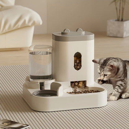 Gravity Pet Feeder with Water Dispenser